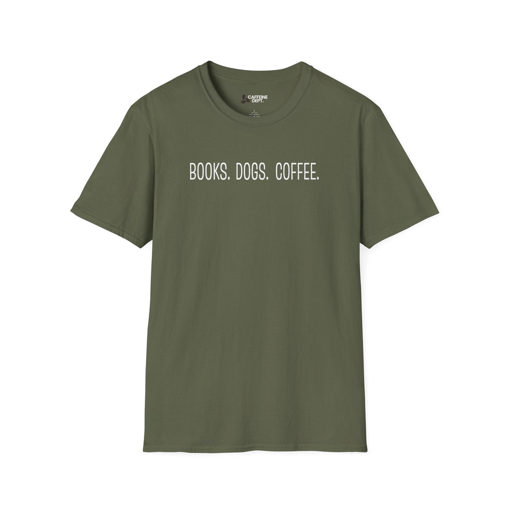 Books Dogs Coffee T-Shirt