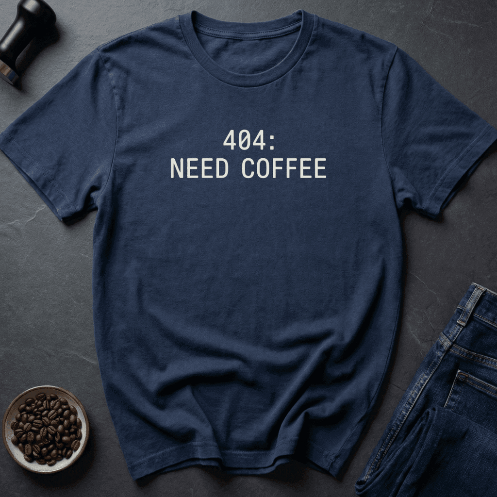 Coffee graphic 404 Coffee T-Shirt in Charcoal / S by Caffeine Dept