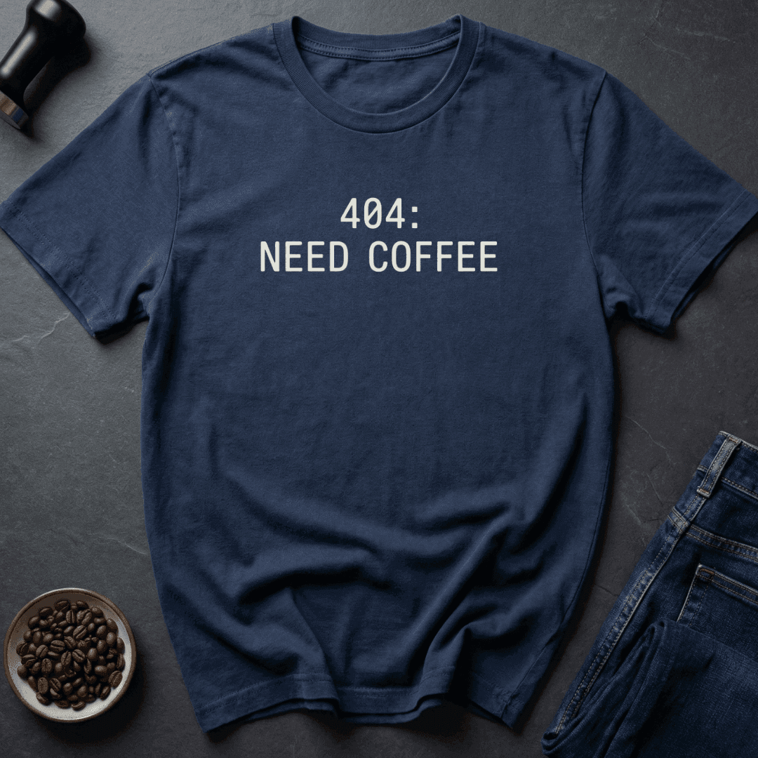 Coffee graphic 404 Coffee T-Shirt in Charcoal / S by Caffeine Dept