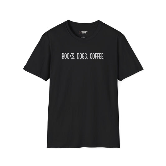 Books Dogs Coffee T-Shirt
