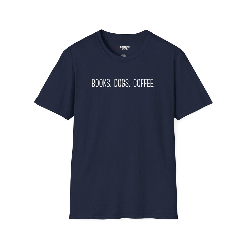 Books Dogs Coffee T-Shirt