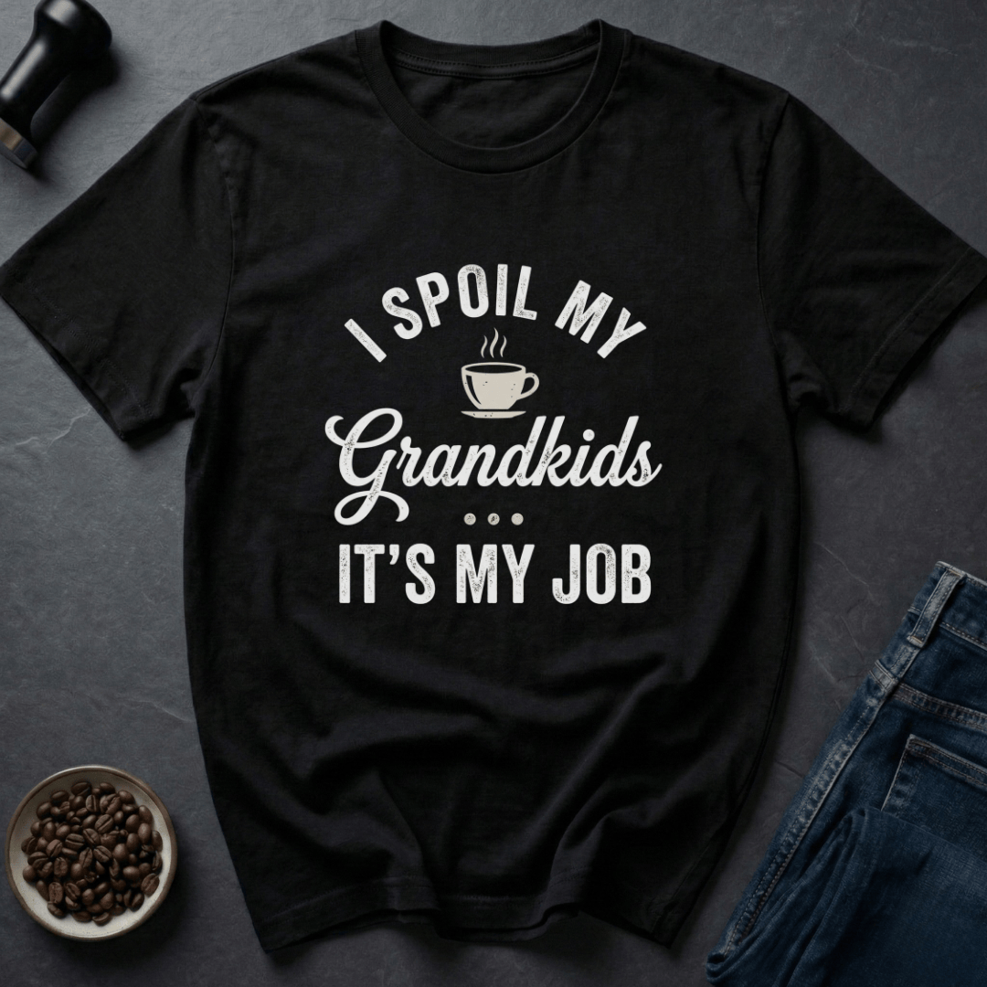 Coffee graphic Proud Grandma T-Shirt in by Caffeine Dept