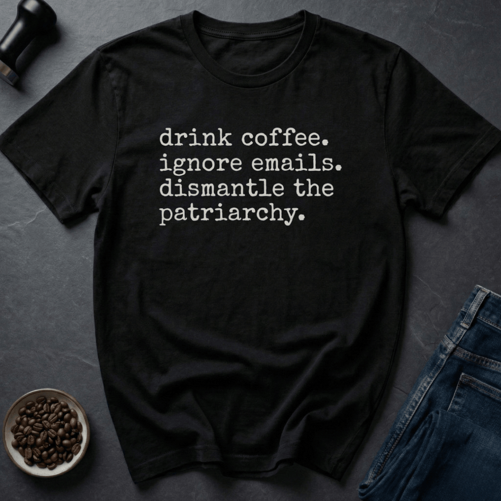Coffee graphic Coffee. Resist. Repeat. T-Shirt in by Caffeine Dept