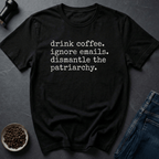 Coffee graphic Coffee. Resist. Repeat. T-Shirt in by Caffeine Dept
