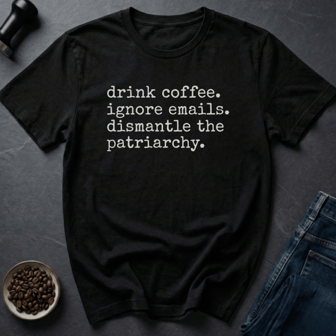 Coffee graphic Coffee. Resist. Repeat. T-Shirt in by Caffeine Dept