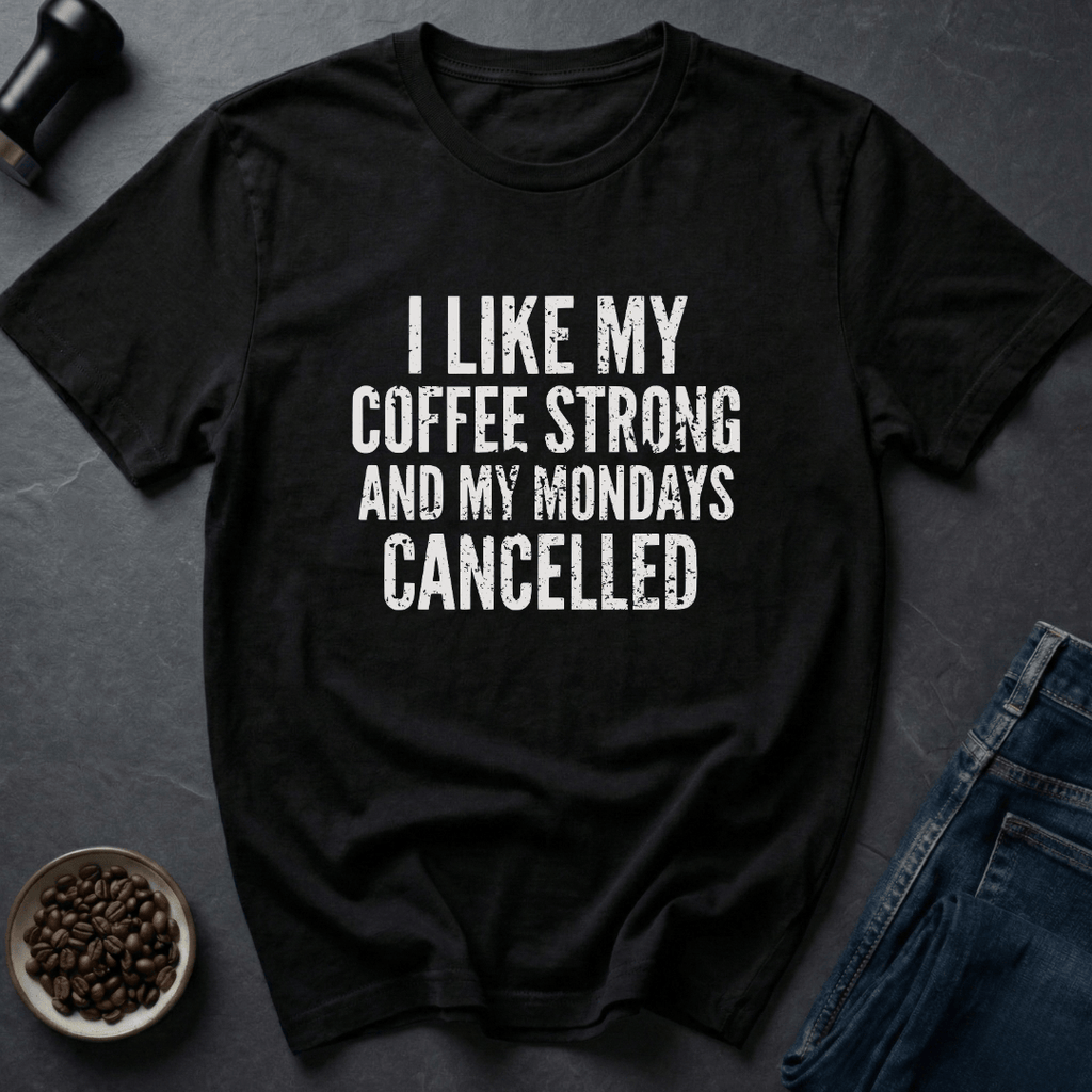 Coffee graphic Monday Survival T-Shirt in by Caffeine Dept