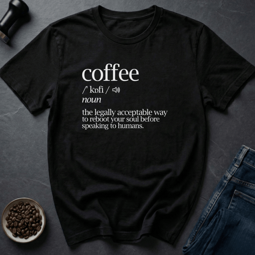 Coffee graphic Speak After Coffee T-Shirt in by Caffeine Dept