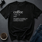 Coffee graphic Speak After Coffee T-Shirt in by Caffeine Dept