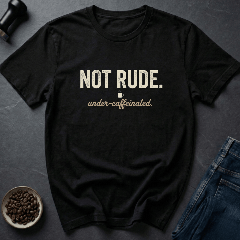 Coffee graphic Bean Warning T-Shirt in by Caffeine Dept