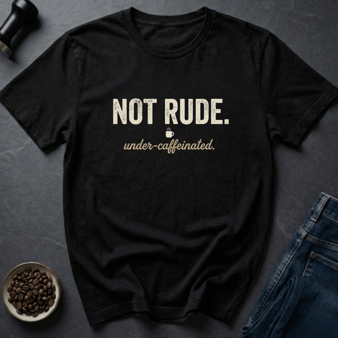Coffee graphic Bean Warning T-Shirt in by Caffeine Dept
