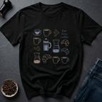 Coffee graphic Coffee First T-Shirt in by Caffeine Dept