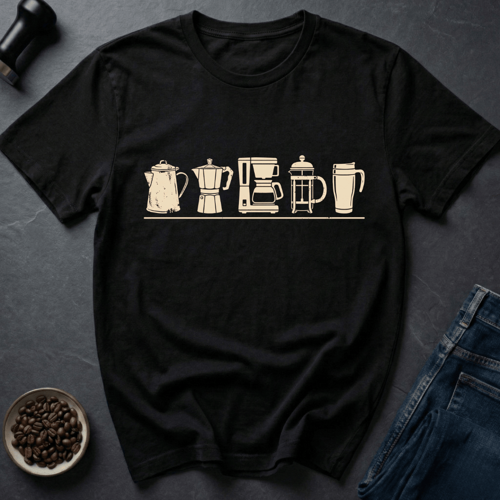 Coffee graphic Coffee Tools T-Shirt in by Caffeine Dept