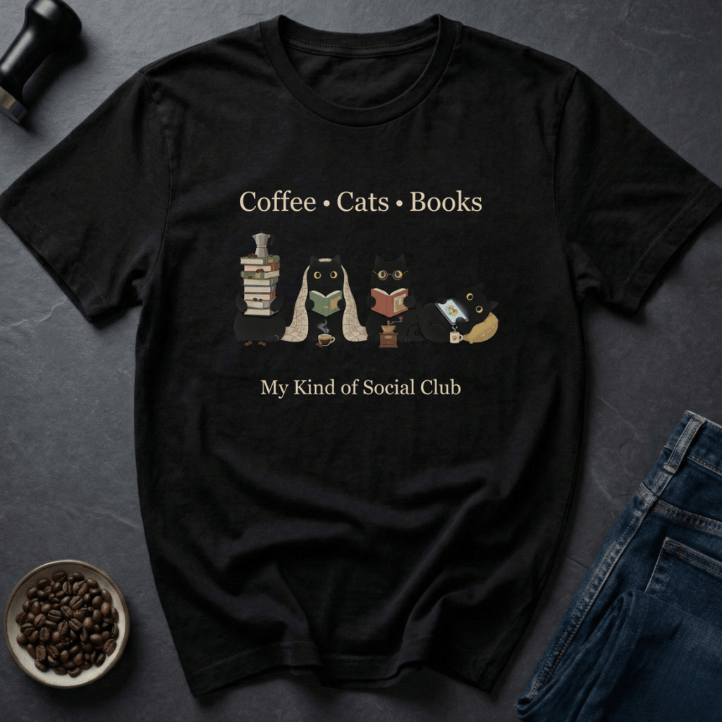 Coffee graphic Cozy Creature T-Shirt in by Caffeine Dept