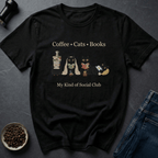 Coffee graphic Cozy Creature T-Shirt in by Caffeine Dept