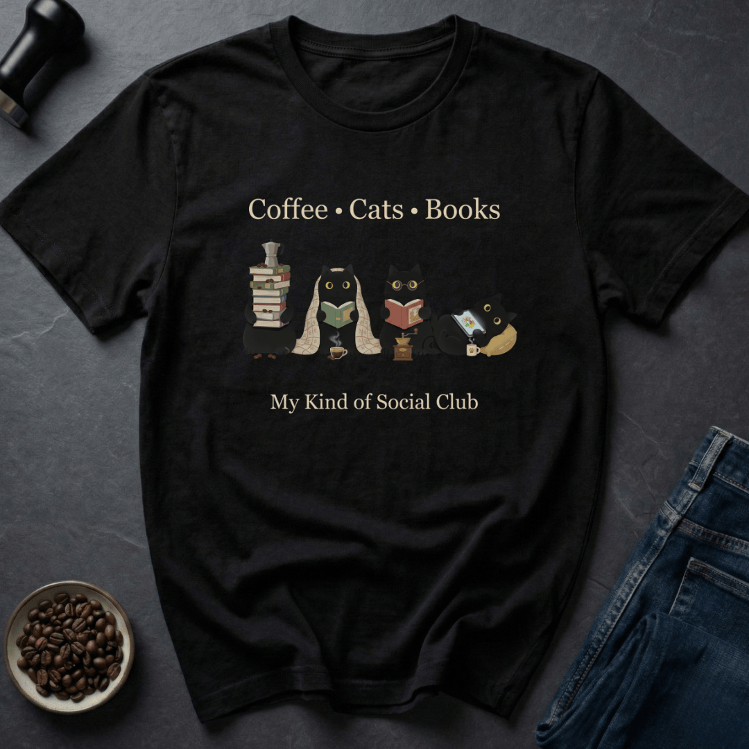 Coffee graphic Cozy Creature T-Shirt in by Caffeine Dept