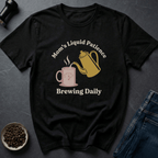 Coffee graphic Mom Liquid Patience T-Shirt in by Caffeine Dept