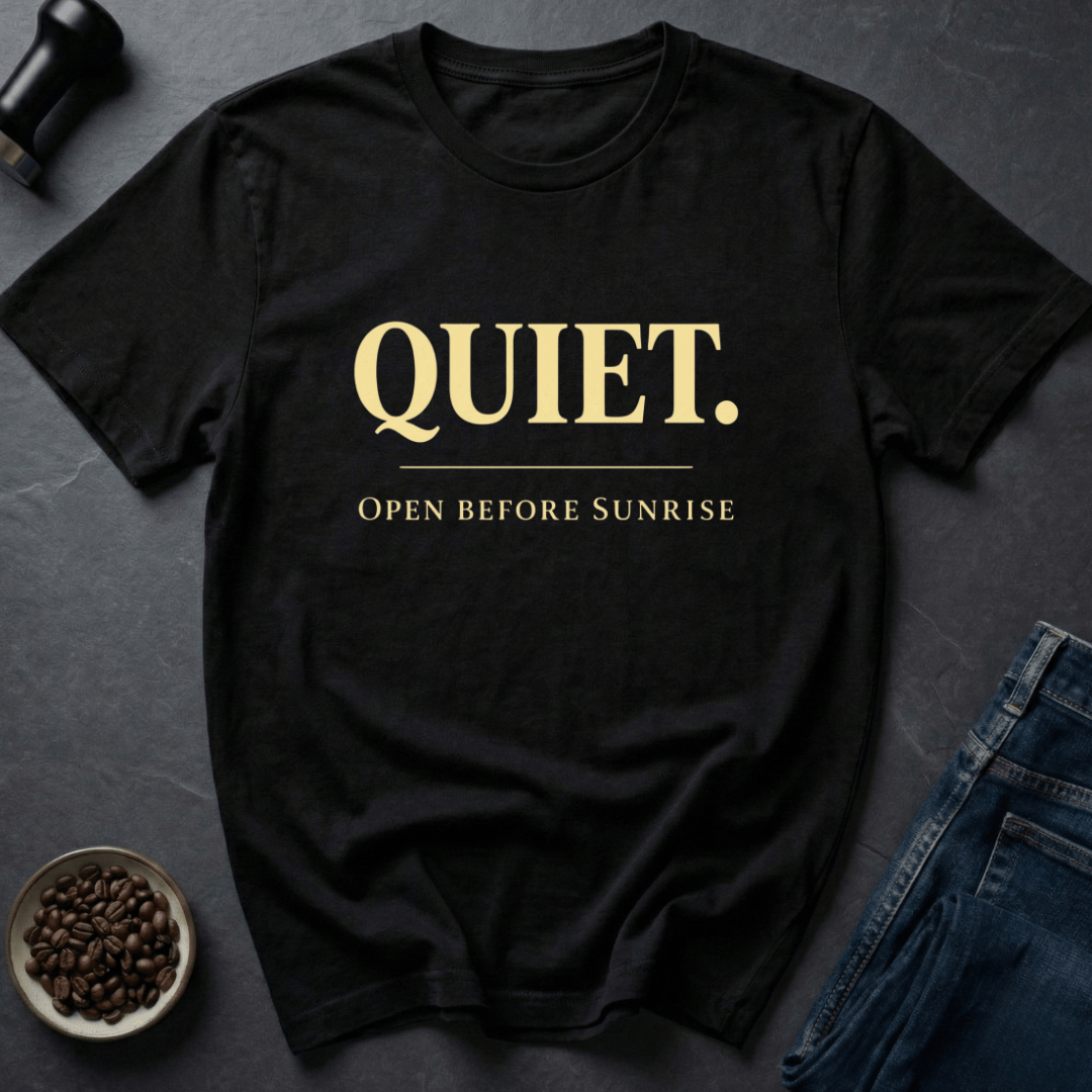 Coffee graphic Silent Brew T-Shirt in by Caffeine Dept