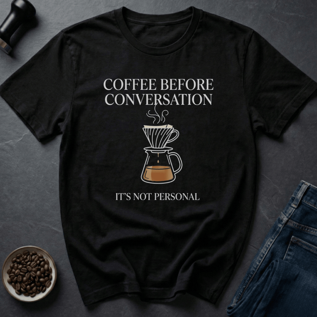 Coffee graphic No Talking T-Shirt in by Caffeine Dept