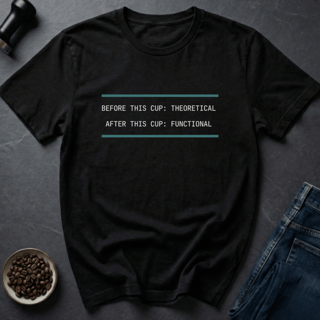 Coffee graphic Cup Functional T-Shirt in by Caffeine Dept
