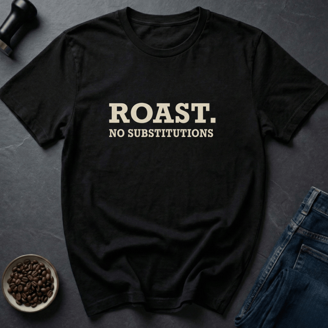 Coffee graphic Roast Only T-Shirt in by Caffeine Dept