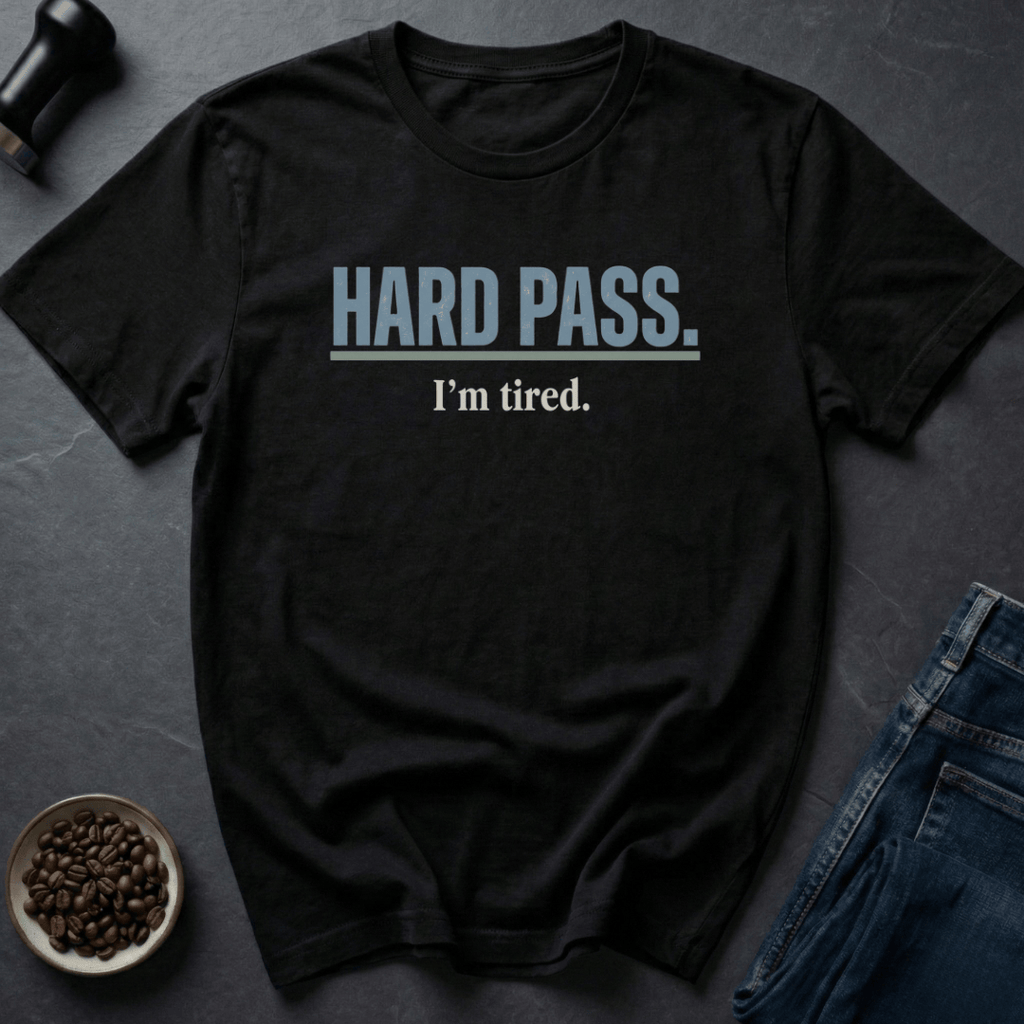 Coffee graphic Hard Pass T-Shirt in by Caffeine Dept