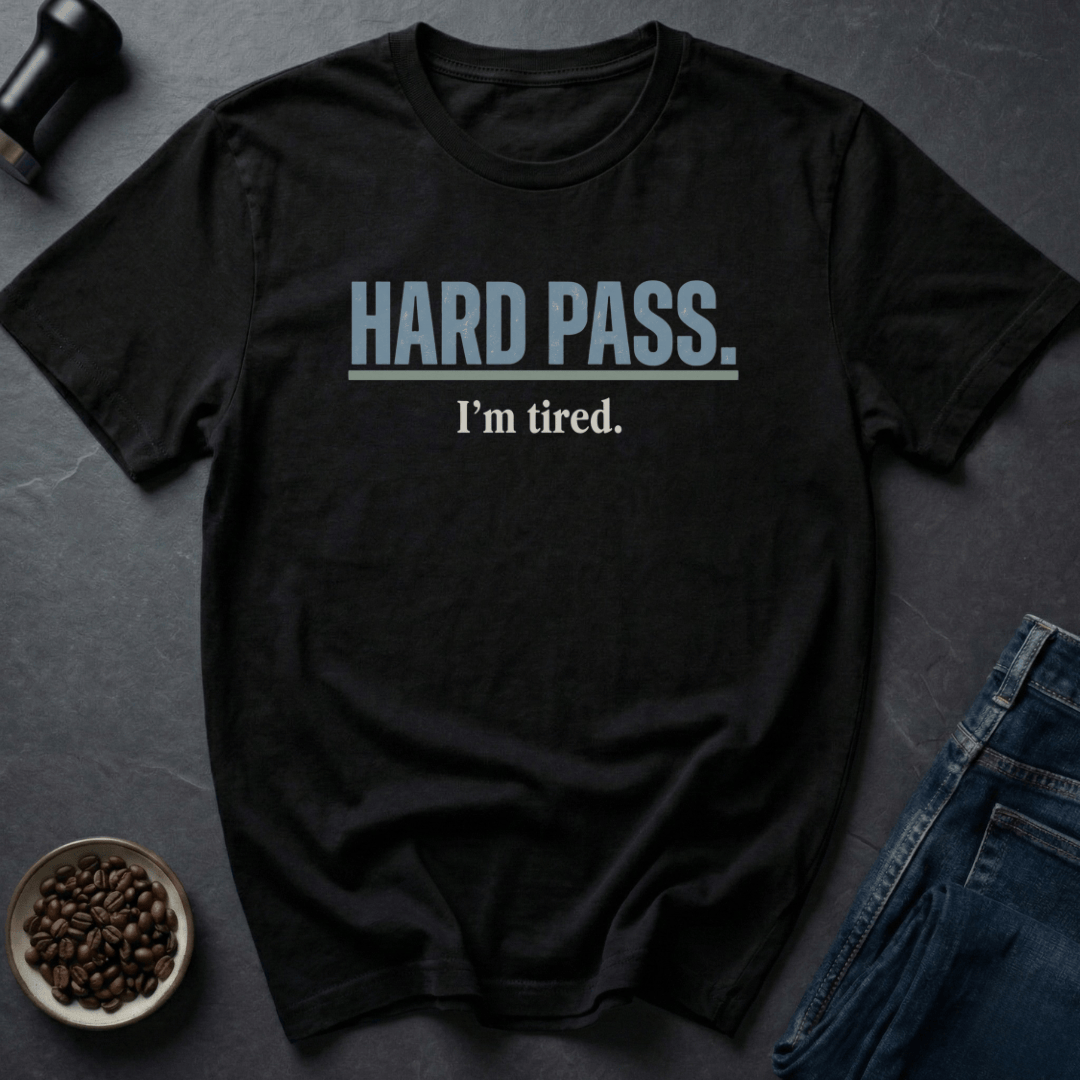 Coffee graphic Hard Pass T-Shirt in by Caffeine Dept