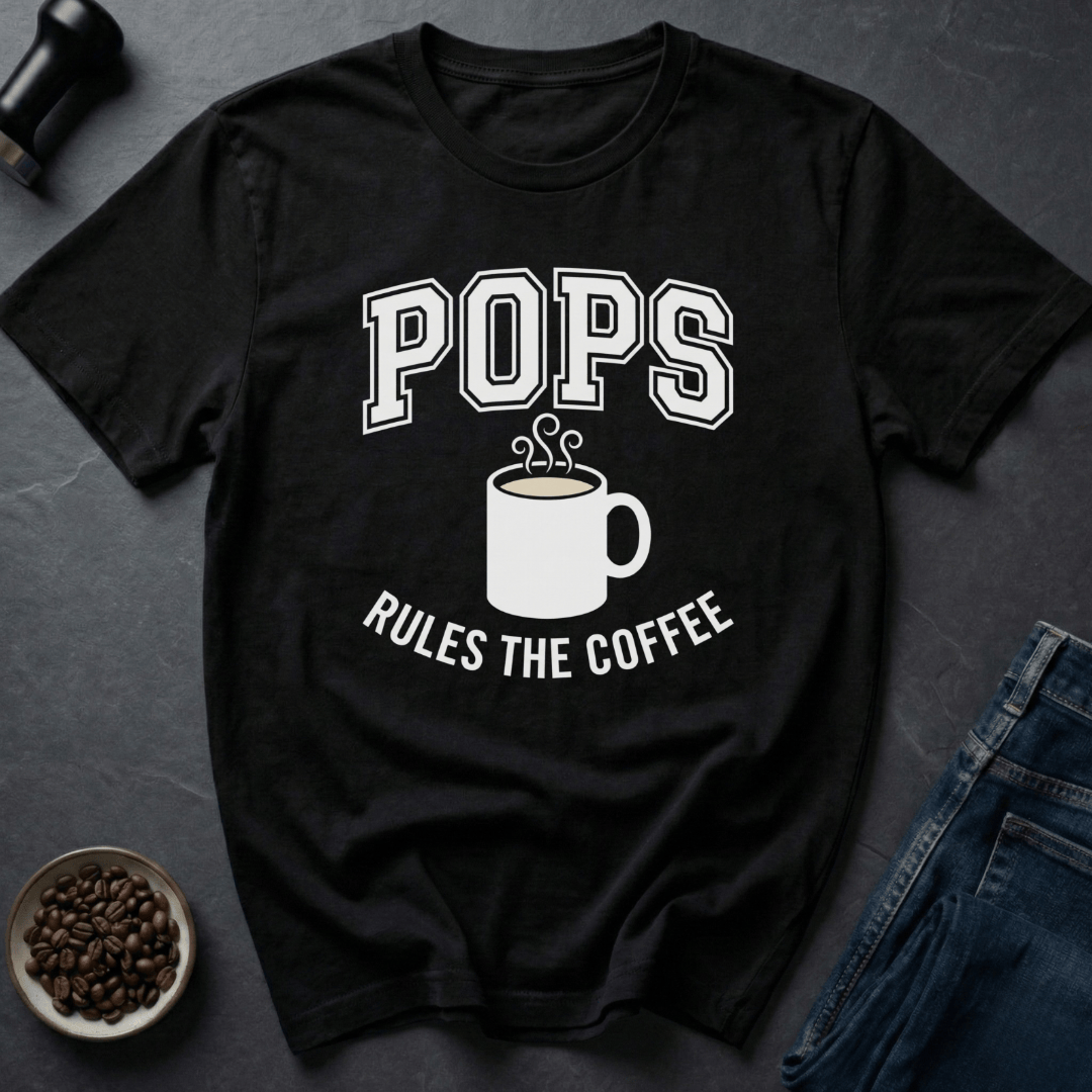 Coffee graphic Pops Coffee T-Shirt in by Caffeine Dept