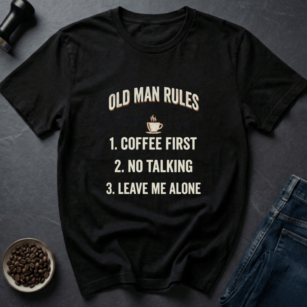 Coffee graphic Grandpa Manifesto T-Shirt in by Caffeine Dept