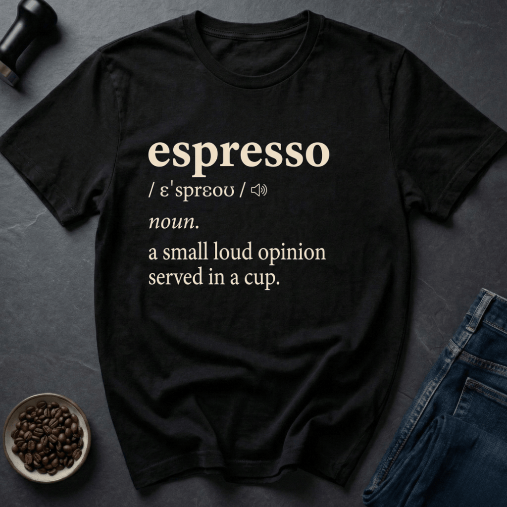 Coffee graphic Loud Shot T-Shirt in by Caffeine Dept