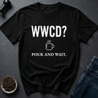 Coffee graphic Pour Wait T-Shirt in by Caffeine Dept