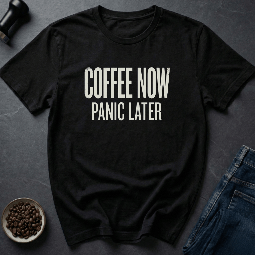 Coffee graphic Coffee Now T-Shirt in by Caffeine Dept
