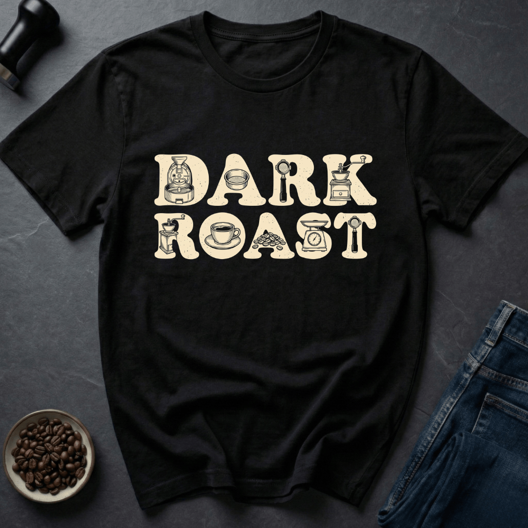 Coffee graphic Dark Roast T-Shirt in by Caffeine Dept