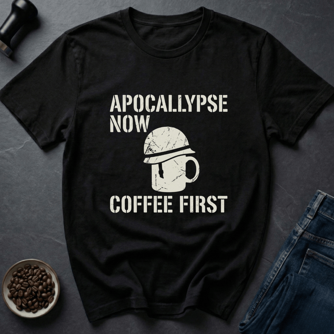 Coffee graphic Coffee First T-Shirt in by Caffeine Dept