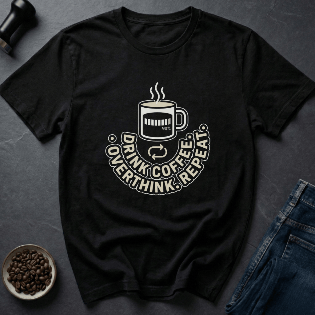 Coffee graphic Again And Again T-Shirt in by Caffeine Dept