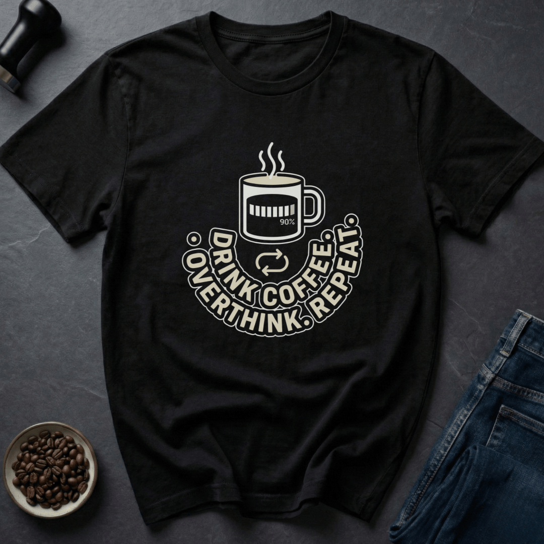 Coffee graphic Again And Again T-Shirt in by Caffeine Dept