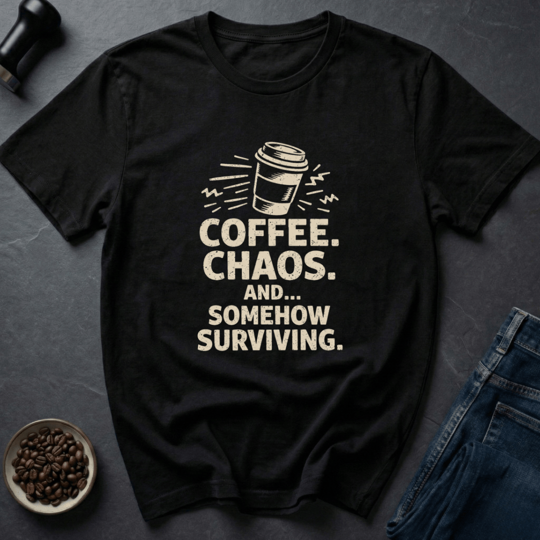 Coffee graphic Coffee Chaos T-Shirt in by Caffeine Dept