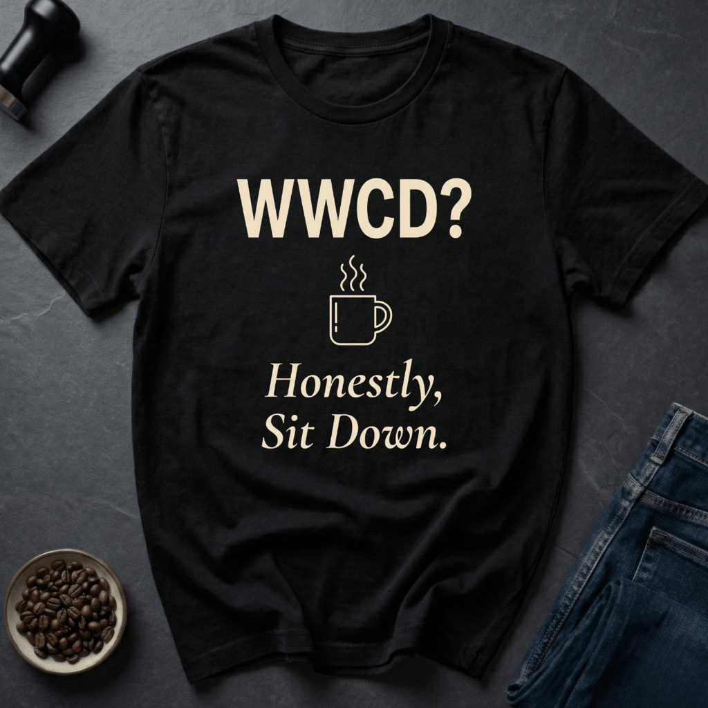 Coffee graphic Sit Down T-Shirt in by Caffeine Dept