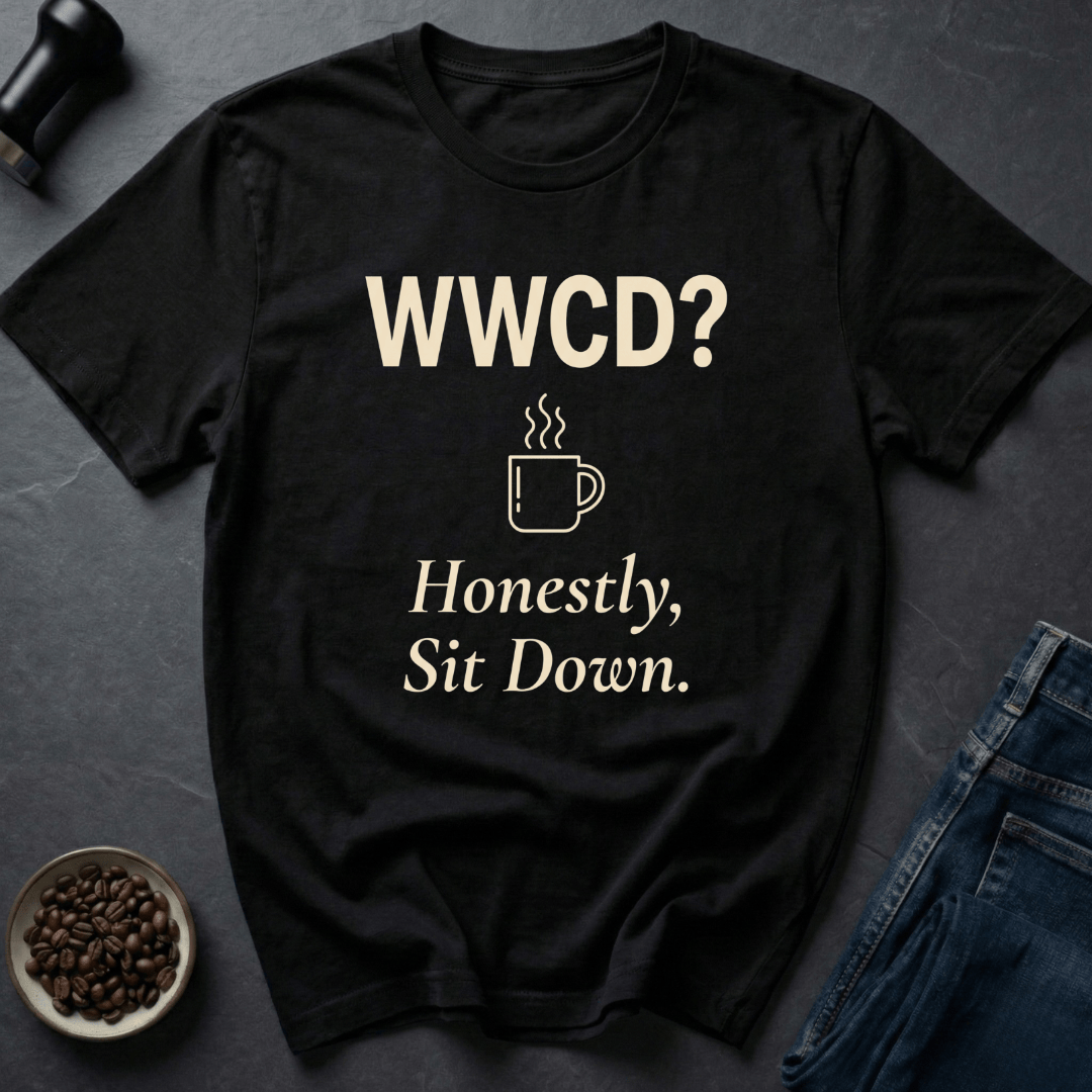 Coffee graphic Sit Down T-Shirt in by Caffeine Dept