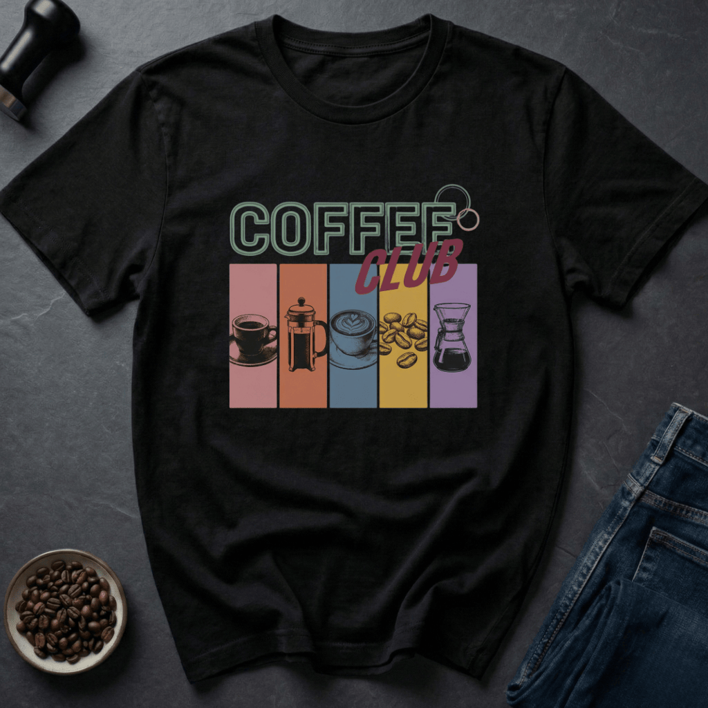 Coffee graphic Bean Club T-Shirt in by Caffeine Dept