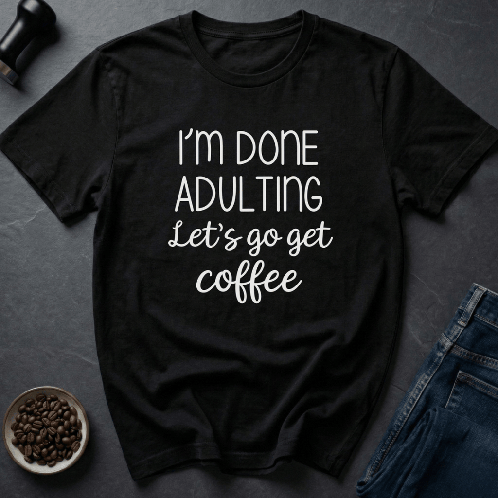Coffee graphic Adulting Failed T-Shirt in by Caffeine Dept