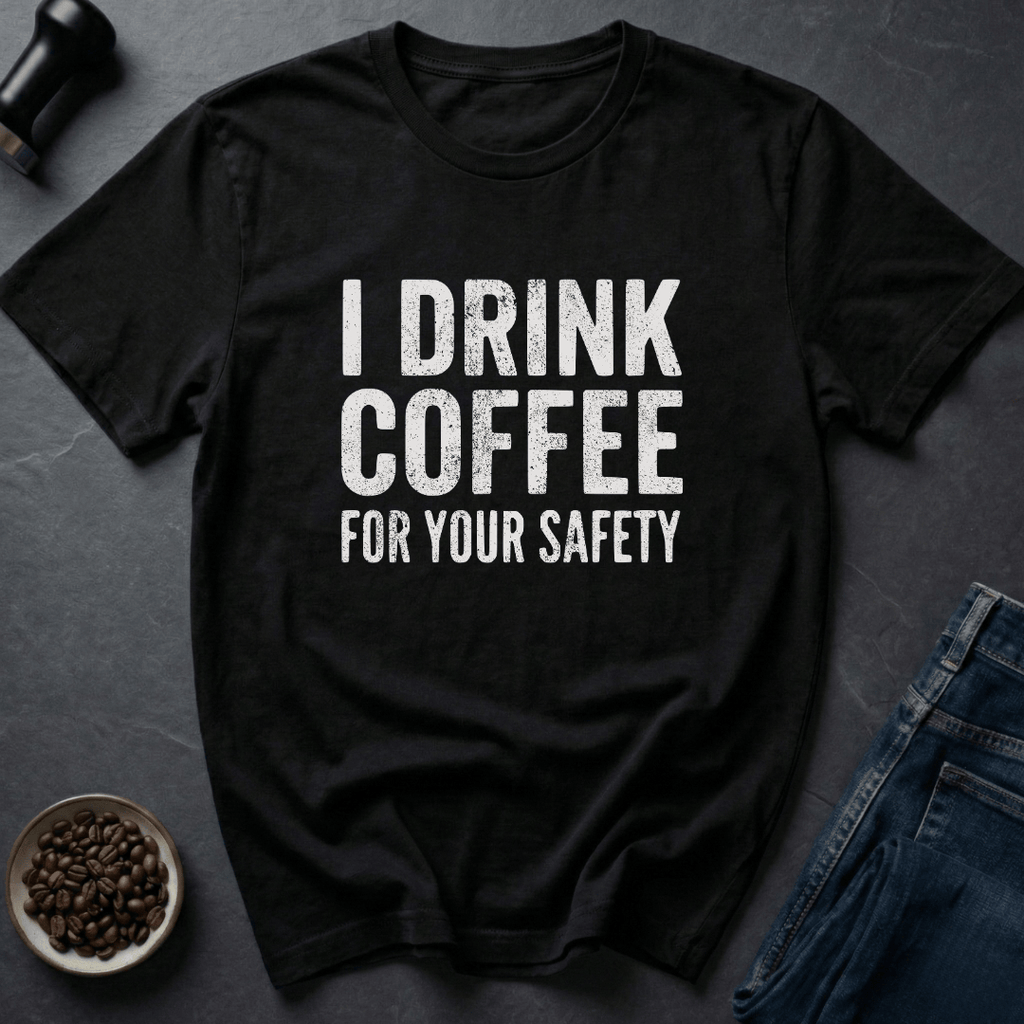 Coffee graphic Caffeine Warning T-Shirt in by Caffeine Dept