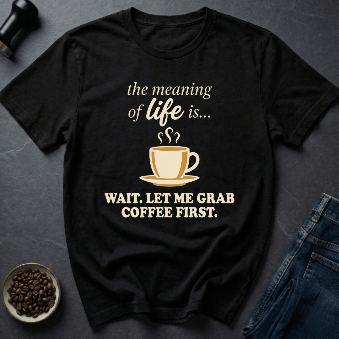 Coffee graphic Coffee Meaning T-Shirt in by Caffeine Dept