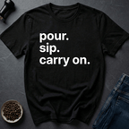 Coffee graphic Carry On T-Shirt in by Caffeine Dept