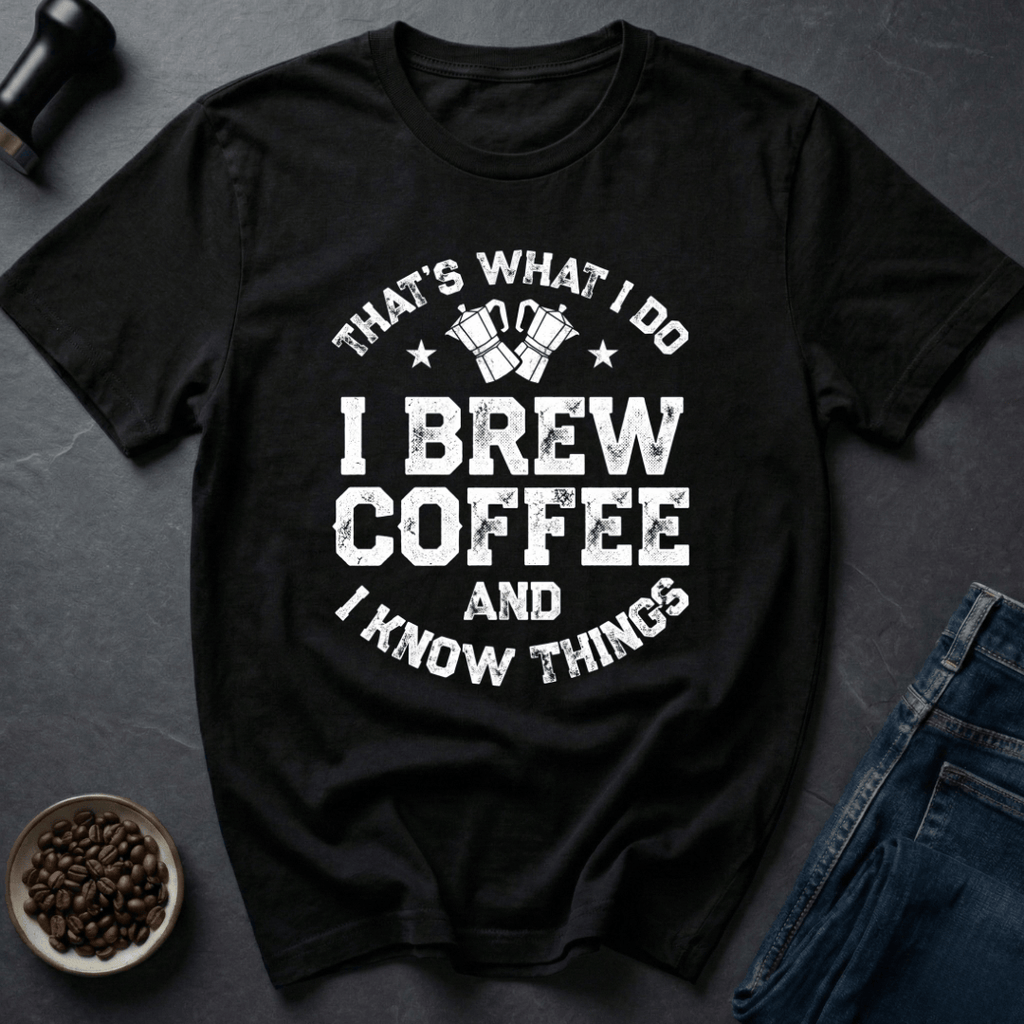 Coffee graphic Brew Master T-Shirt in by Caffeine Dept