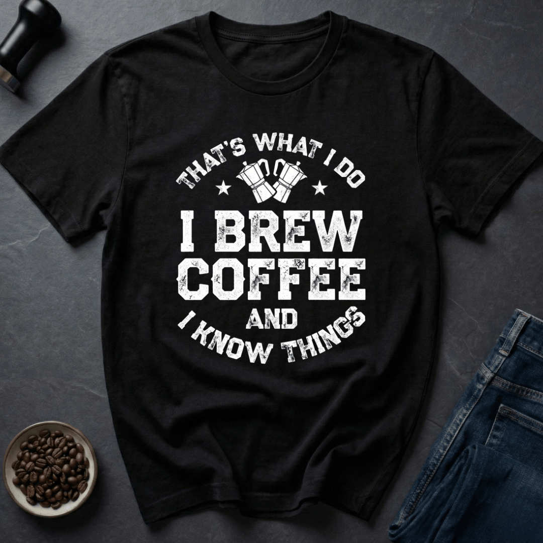 Coffee graphic Brew Master T-Shirt in by Caffeine Dept