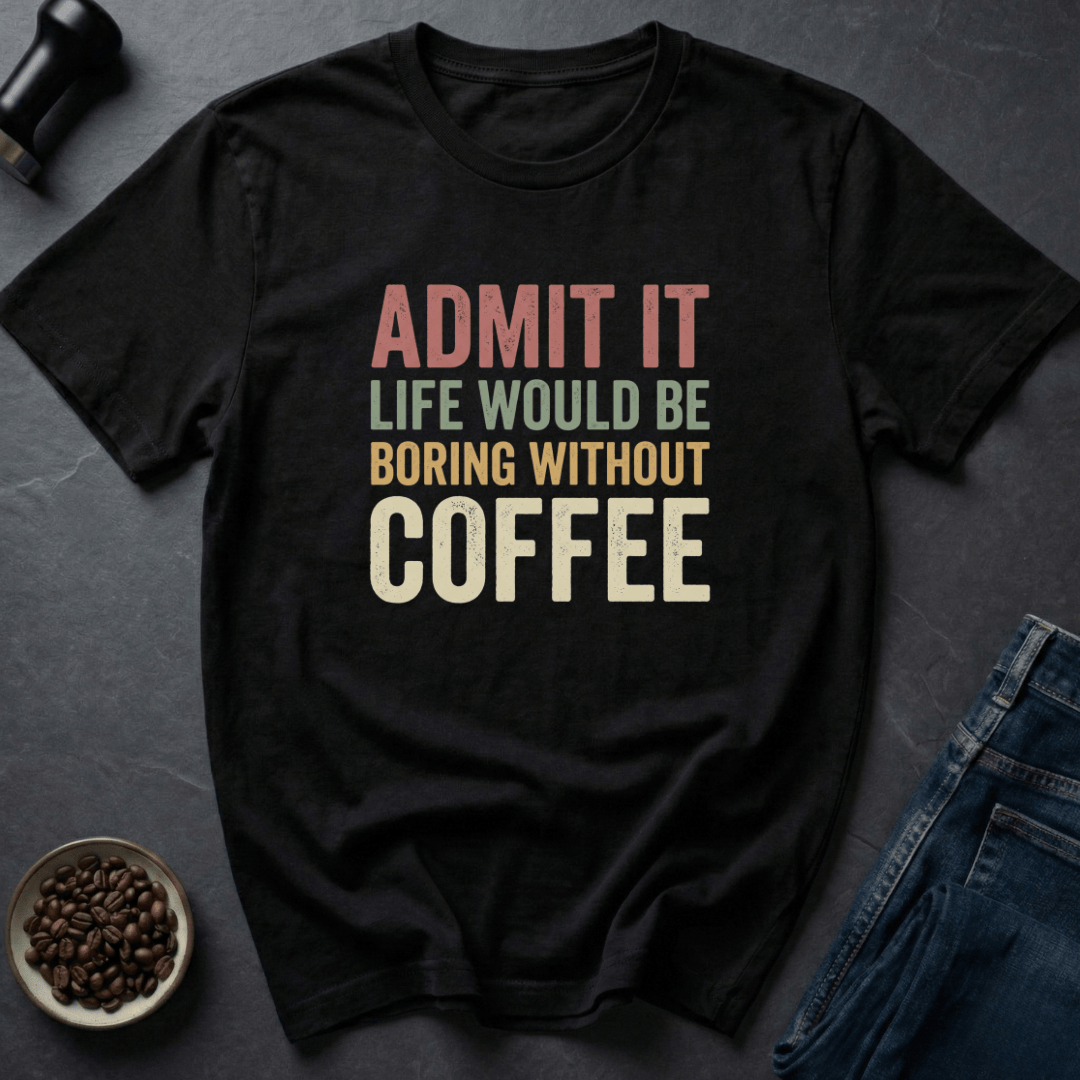 Coffee graphic Admit It T-Shirt in by Caffeine Dept