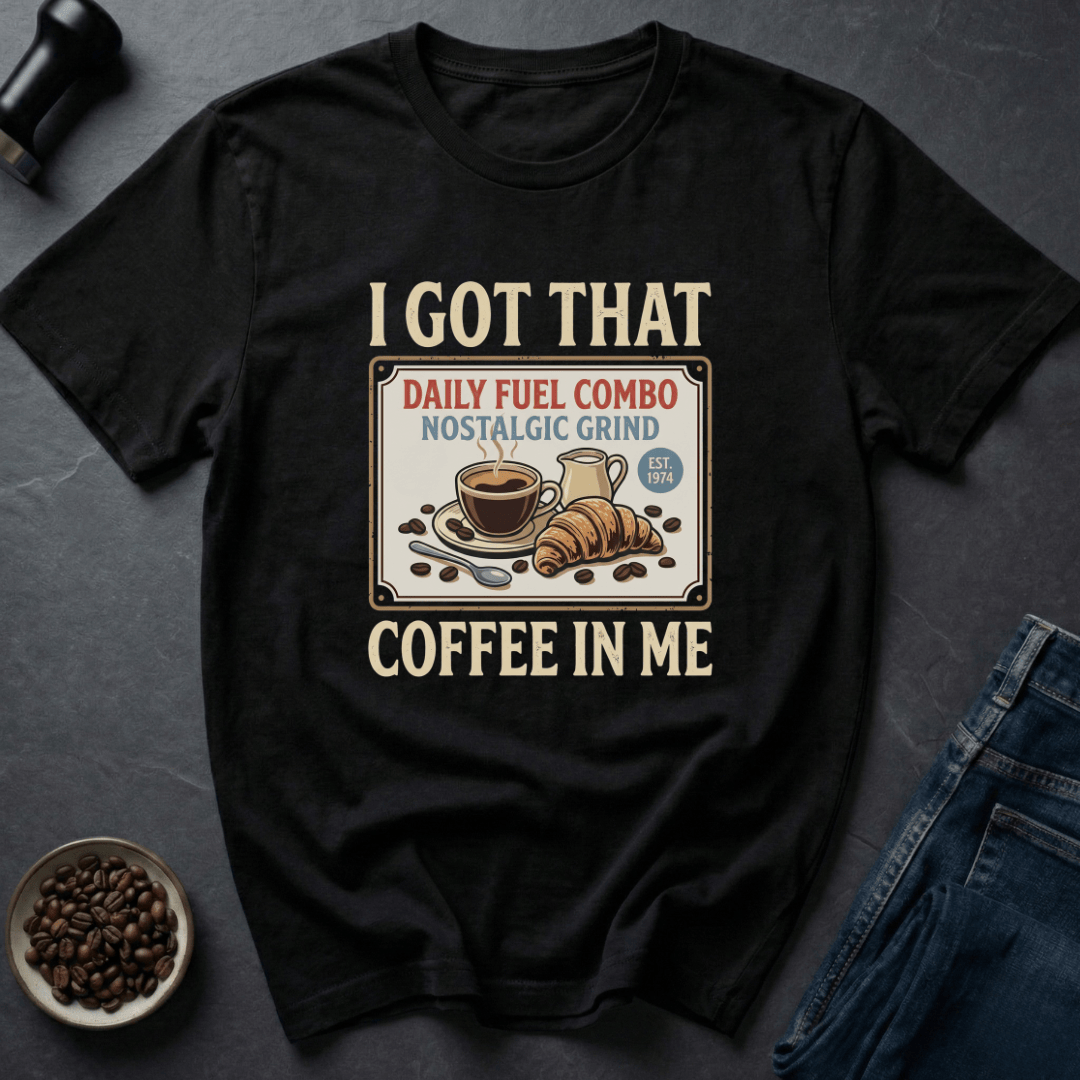 Coffee graphic Morning Combo T-Shirt in by Caffeine Dept