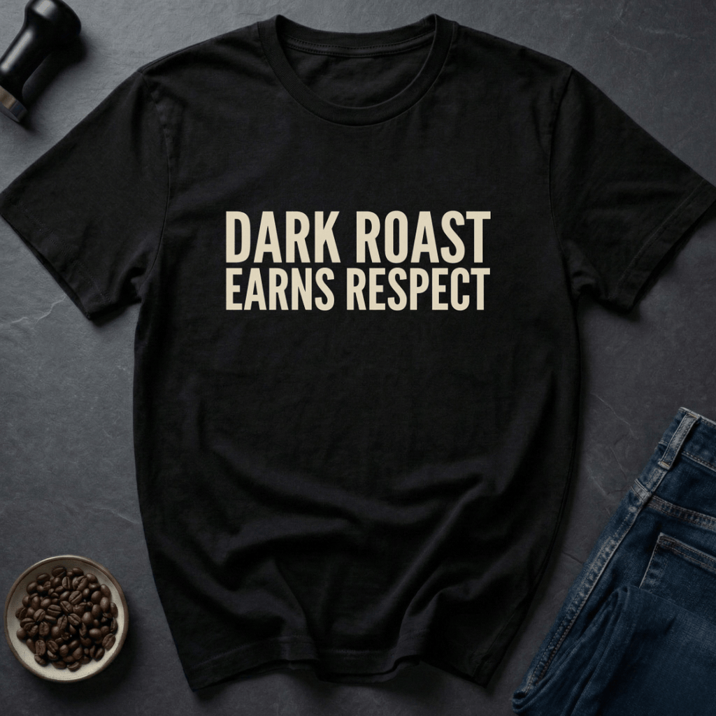 Coffee graphic Dark Roast T-Shirt in by Caffeine Dept