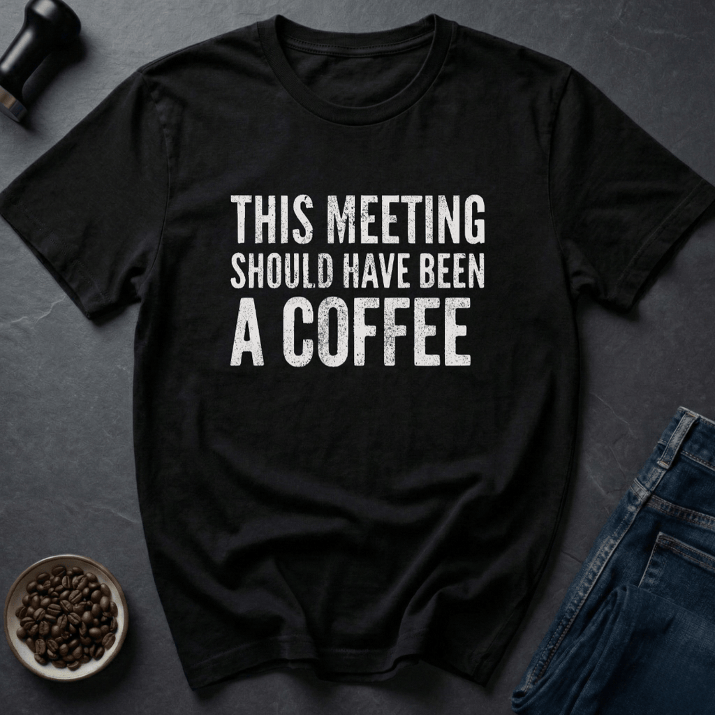 Coffee graphic Meeting Survival T-Shirt in by Caffeine Dept
