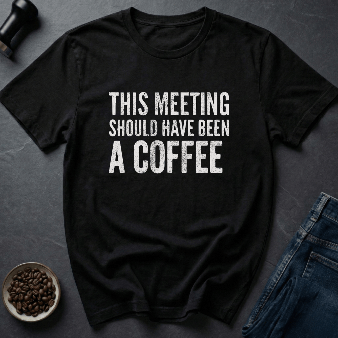 Coffee graphic Meeting Survival T-Shirt in by Caffeine Dept